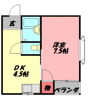 ハイ・インペリアルB【3階】の間取り