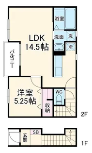 リーブルファイン西川手【2階】の間取り