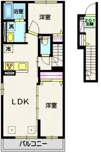 マイルドハイム上用賀【2階】の間取り