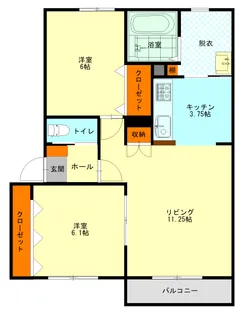 ハスコリオ旭町II【1階】の間取り