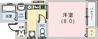 福栄ハイツ【2階】の間取り