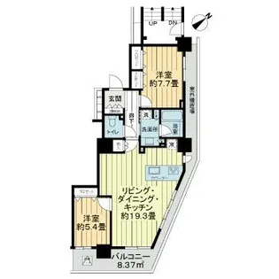 ライオンズタワーみどりのスタイリーナ【17階】の間取り