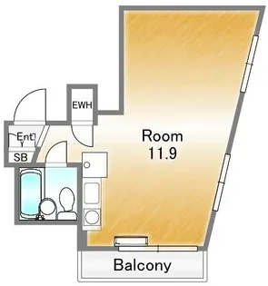 神泉ハイツ【4階】の間取り