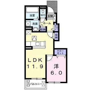 サンタルシア【1階】の間取り