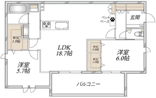 ヘーベルメゾン アトル【2階】の間取り