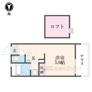 レオパレスヴィラ【1階】の間取り