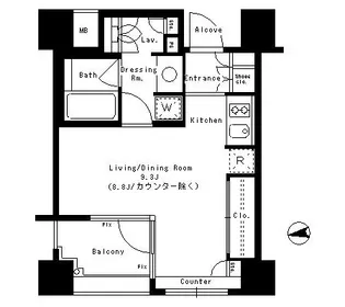 パークアクシス神楽坂ステージ【4階】の間取り