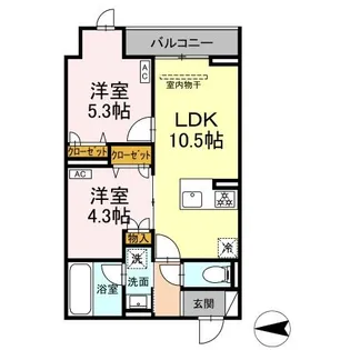 セレスティア西寺尾 A【2階】の間取り