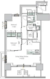 ONE ROOF RESIDENCE NISHINIPPORI【9階】の間取り