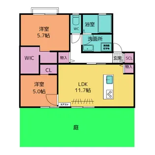 ジュネス小野 A棟【1階】の間取り