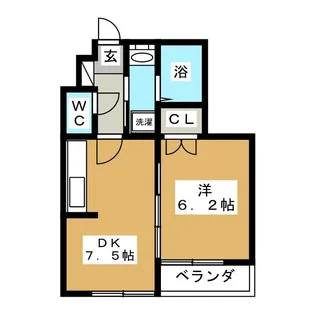 メゾンシャルモン弐番館【3階】の間取り