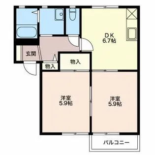 フォーレスくすのき【2階】の間取り