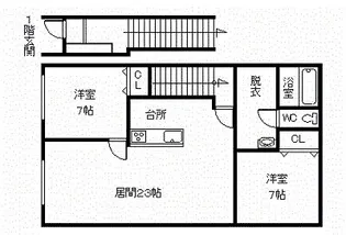 ツインクル若葉A棟【2階】の間取り