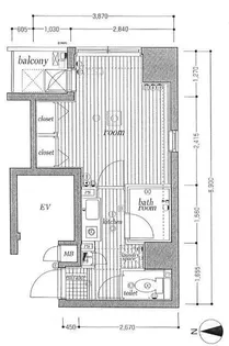 サンテミリオン東日本橋駅前【9階】の間取り