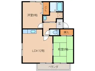 ウィルコート南鷹尾【2階】の間取り