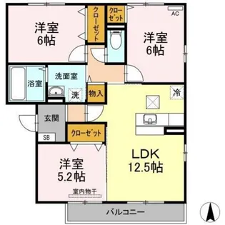 フェリス高柳 A棟【1階】の間取り