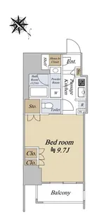 シティハウス東麻布【5階】の間取り