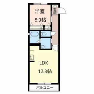 アネシスあやめ池【2階】の間取り