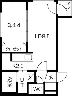 シティプレミア宮の森【4階】の間取り