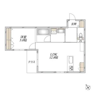 Maison Sarkland メゾンサークランド【1階】の間取り