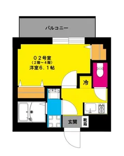 b’CASA山下町【4階】の間取り