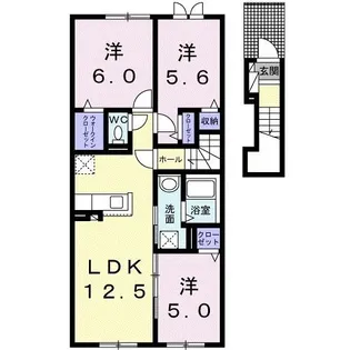 ラピス・アーテル【2階】の間取り