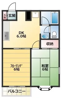 カナルサイド【2階】の間取り
