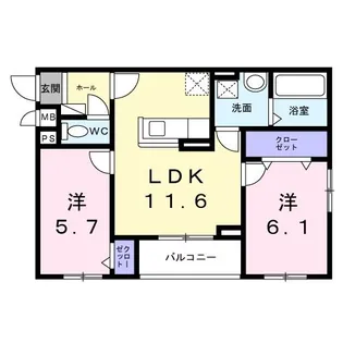 アルコバレーノ【3階】の間取り