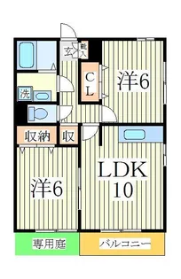 ヴィラージュ南流山【2階】の間取り