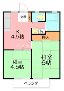 柚ノ木ハイツ【2階】の間取り