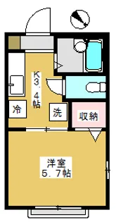 コーポラスサンキ【1階】の間取り