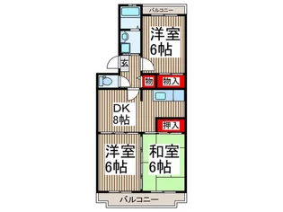 クレストけやき台【3階】の間取り