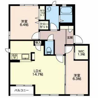プラシィド パレス【2階】の間取り