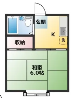あかねコーポ【1階】の間取り
