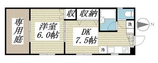 ジュネパレス新松戸第42【1階】の間取り