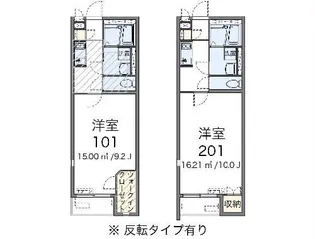 ミランダ三本木【1階】の間取り