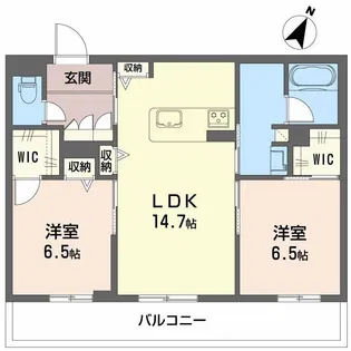 シャーメゾン プリンスコート【2階】の間取り