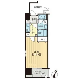 エクセレントOBPバンクス【5階】の間取り