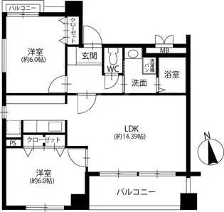 アレグリア西公園【5階】の間取り