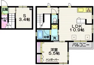 リビオン池上【2階】の間取り