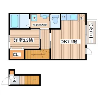 ラクラス小松島【2階】の間取り