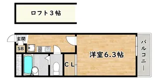 Espacio御幣島【2階】の間取り