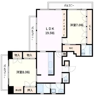 グランドオーク【11階】の間取り