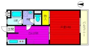 稗本ハウス【1階】の間取り
