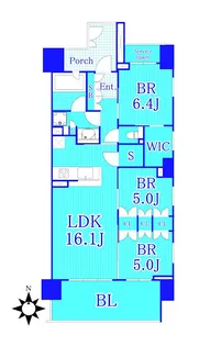 パークホームズ川崎大師表参道【13階】の間取り