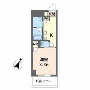 Gold Court楽々園【8階】の間取り
