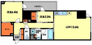THE HIGH HORIE【8階】の間取り