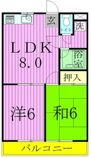 ルミエール石崎B【2階】の間取り