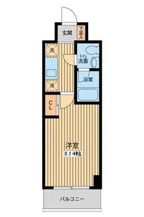 プロスペクト門前仲町【4階】の間取り