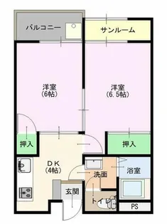 ニュースカイハイツ【3階】の間取り